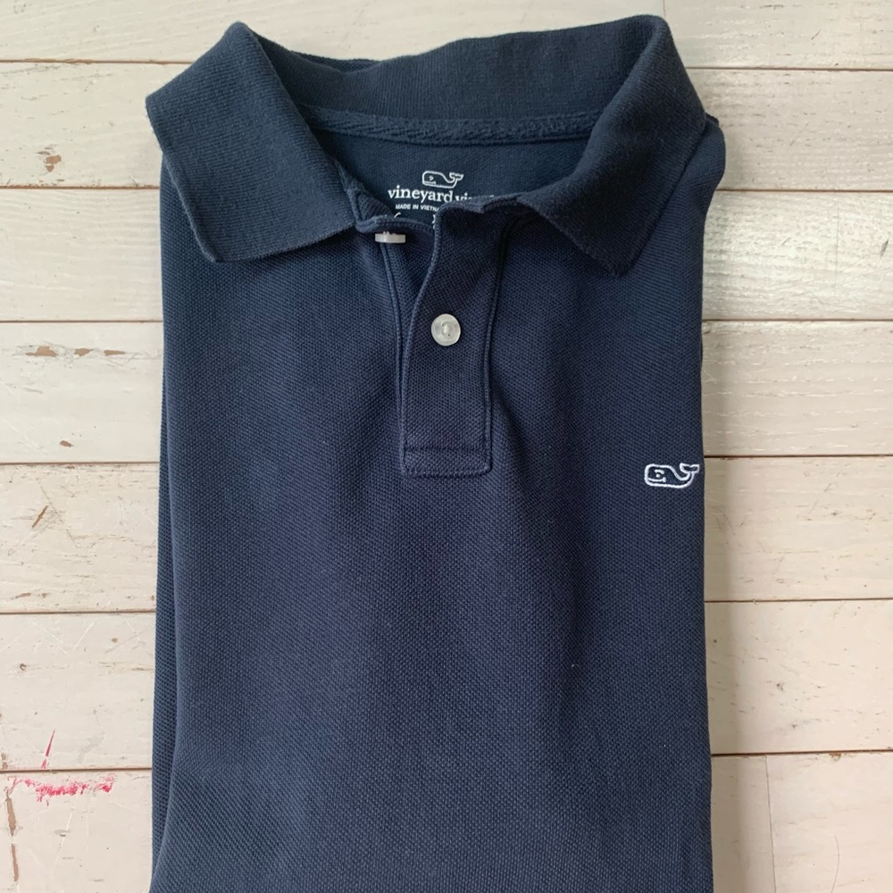 Vineyard Vines navy short sleeved polo